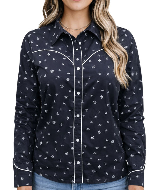 Outback Trading Co. Women's Cattle Brand Snap Shirt