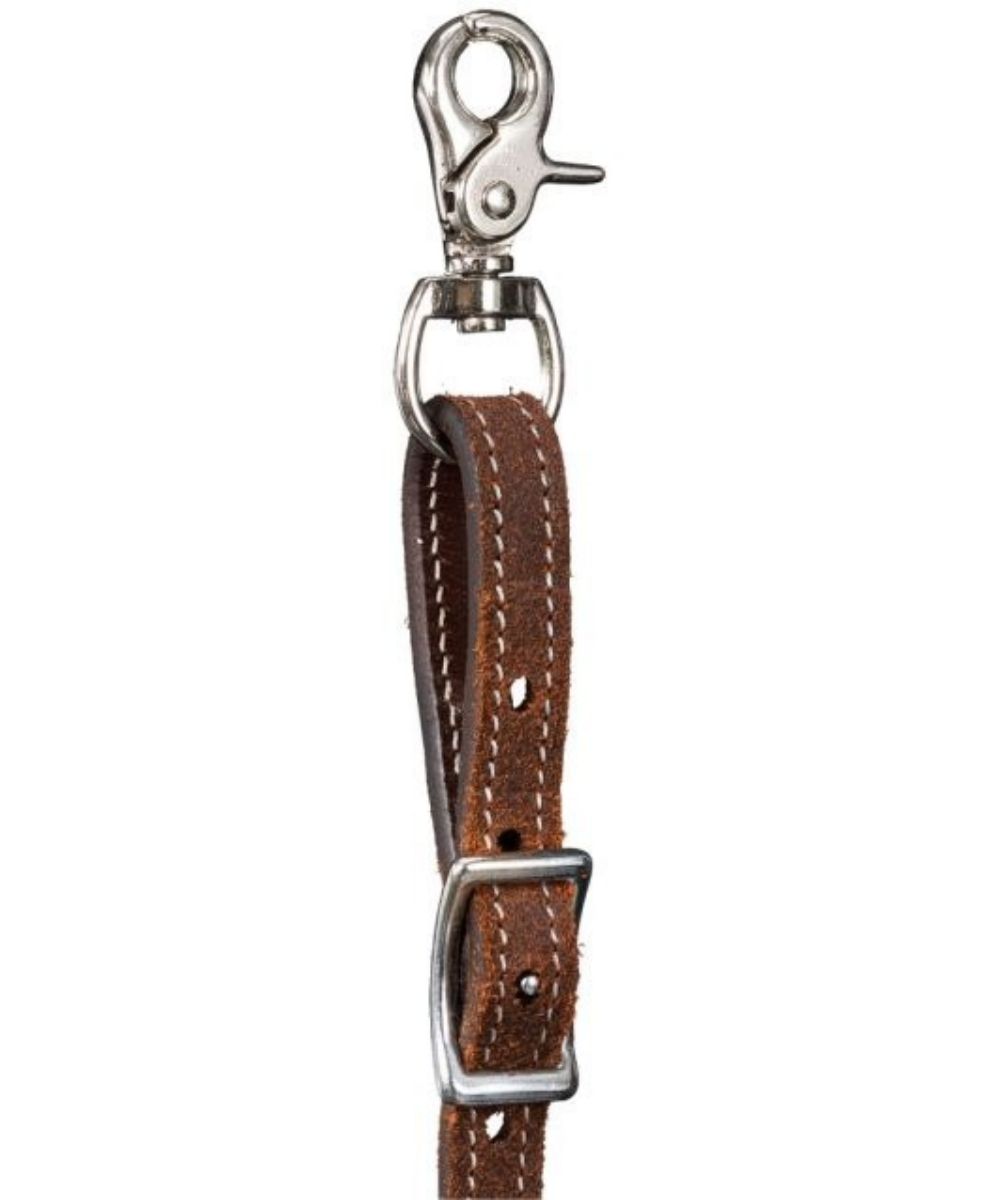 Brown wither strap with stainless steel buckles on each end