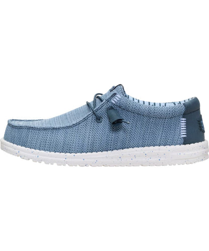 Left side view of the men's dark slate wally stretch sox shoe