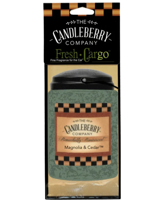 Candleberry Magnolia & Cedar Car Air Freshener