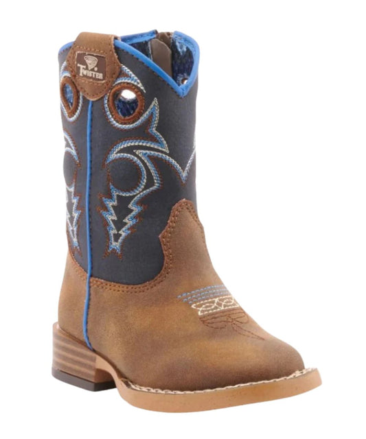 Toddler Boy's Boot With Side Zipper And Pull Holes For Easy On/Off