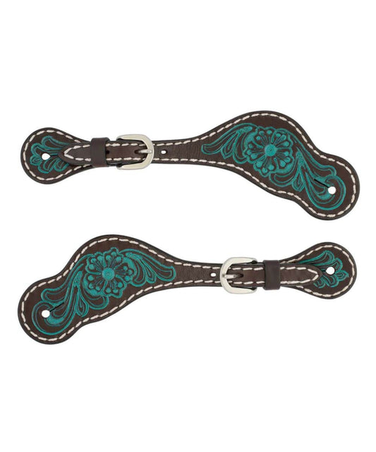 Weaver Women's Turquoise Cross Flower Spur Straps
