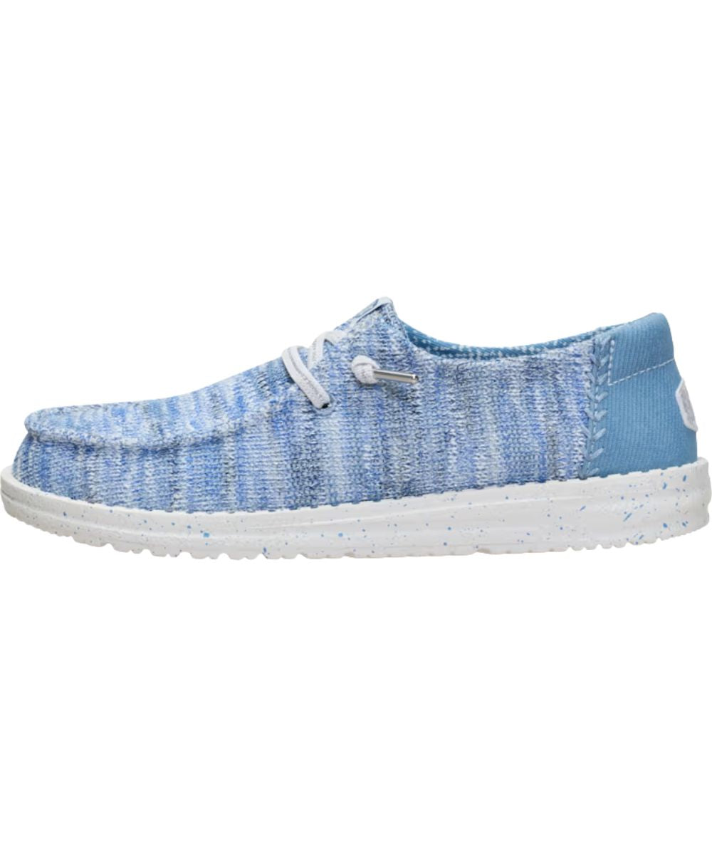 Hey Dude Women's Light Blue Wendy Knit Shimmer Shoe