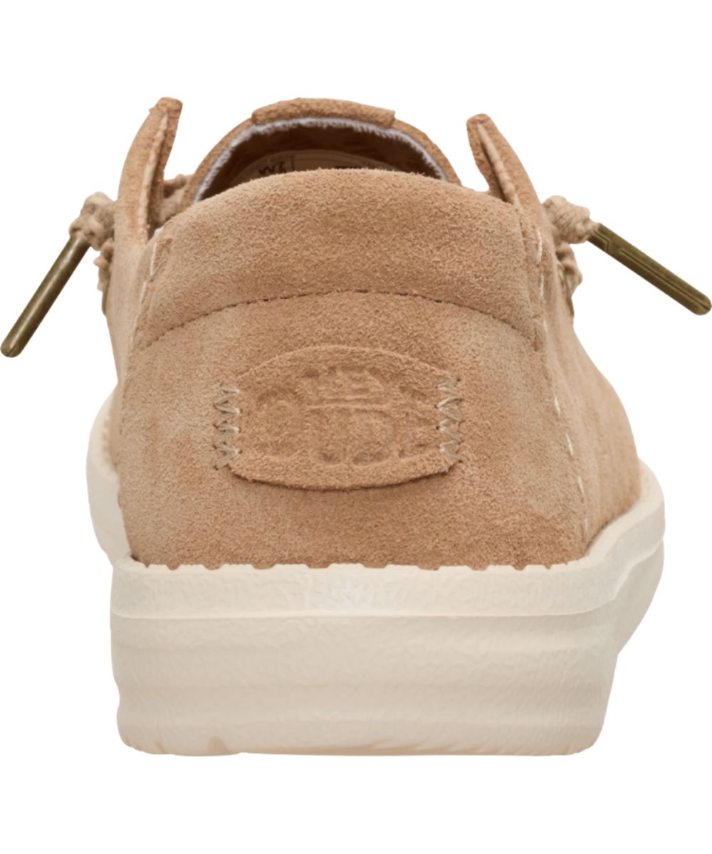 Heel view featuring the logo label