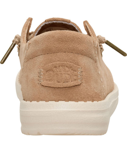 Heel view featuring the logo label