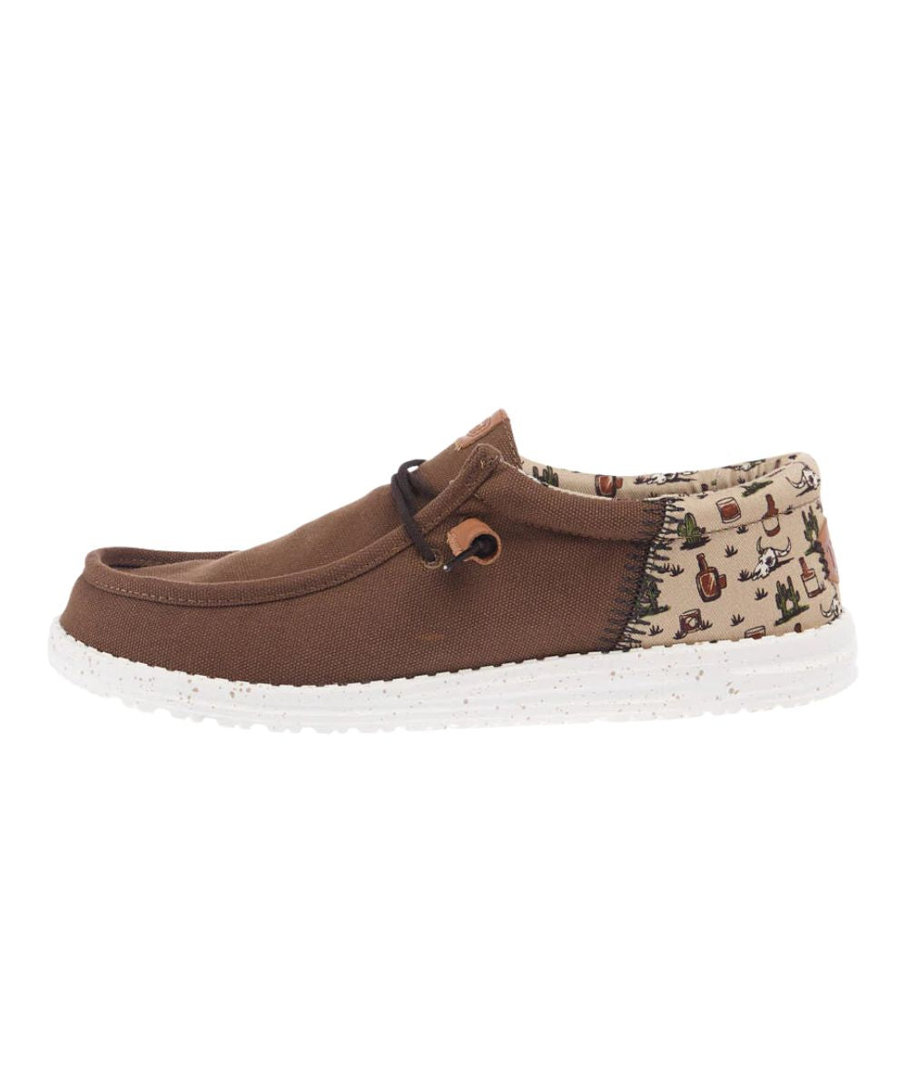 Left side view of the men's wally funk wild western shoe