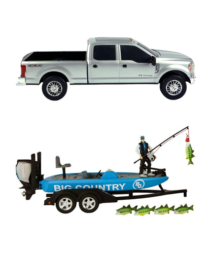 Big Country F-250 & Bass Boat Toy Set