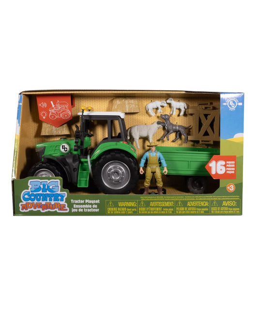 16-Piece Sheep Farmer And Tractor Toy Set In Original Packaging