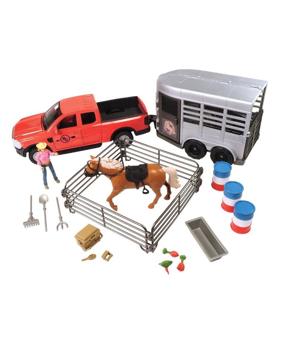 Big Country Truck & Horse Trailer Toy Set