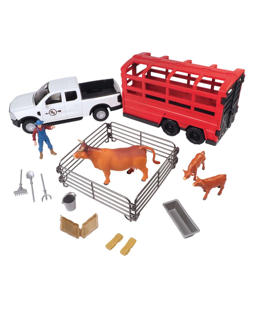 Big Country Truck & Cattle Trailer Toy Set