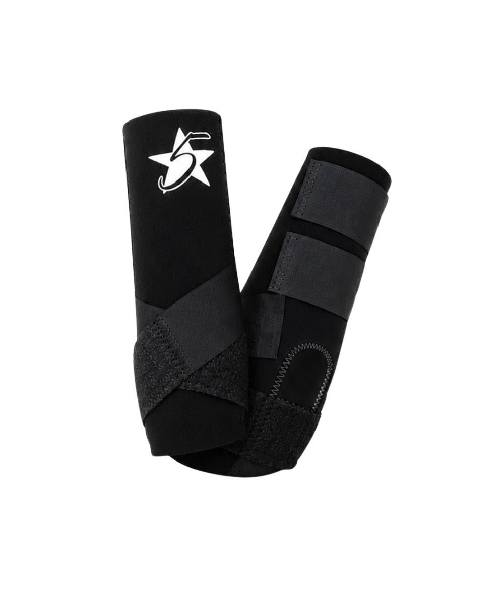 Large black front sport boots