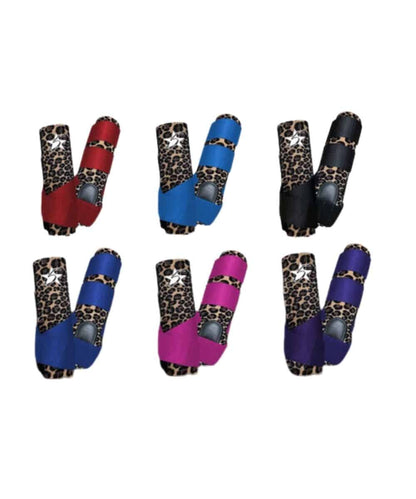 5 Star Equine Large Front Cheetah Sport Boots