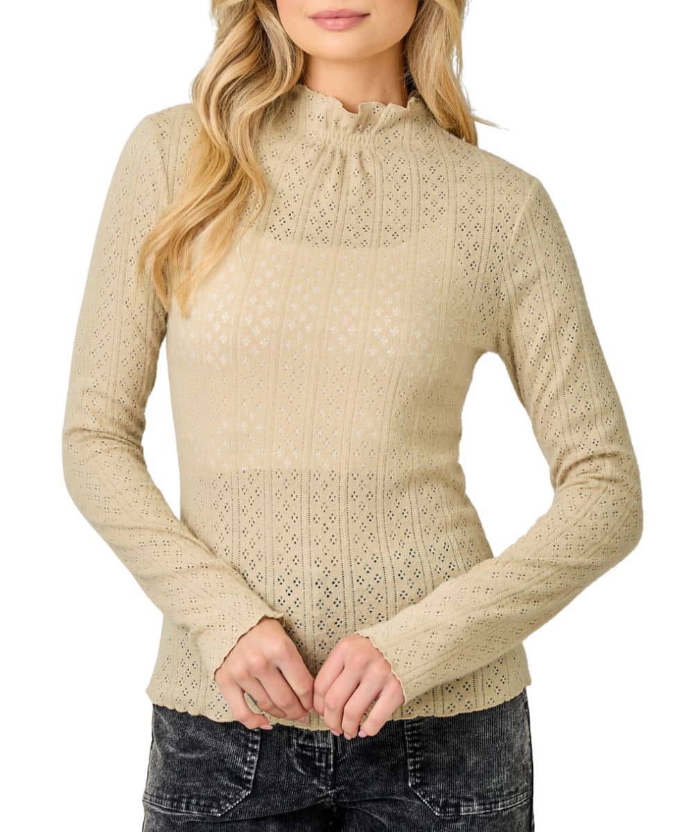Mystree Women's Eyelet Blouse