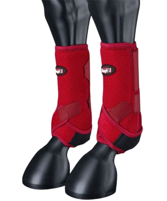 Tough1 Max Front Sport Boots For Horses With Cooltex Lining in red