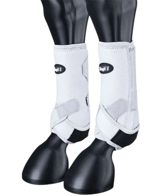 Tough1 Max Front Sport Boots For Horses With Cooltex Lining in white