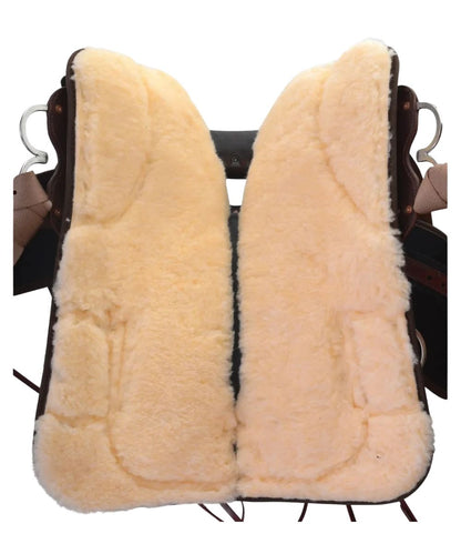 Bottom view of the trail saddle featuring the fleece lining