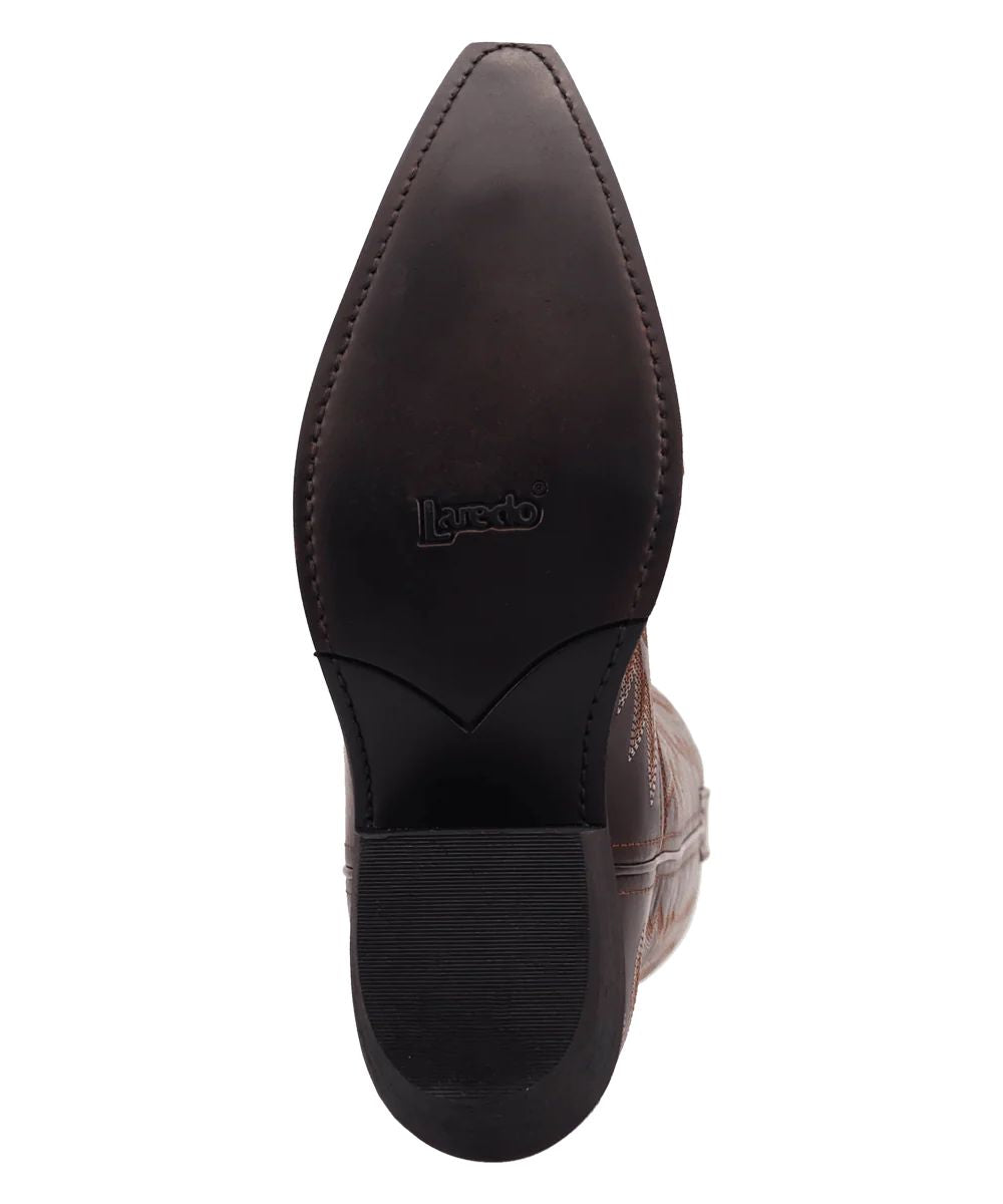 Sole view of the laredo flex rubber outsole