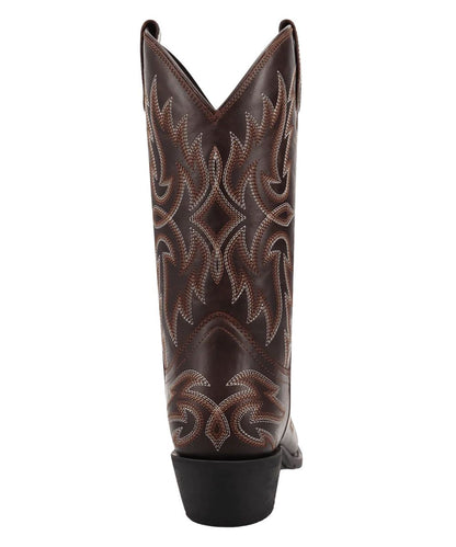 Heel view of the 1 1/4" cowboy heel