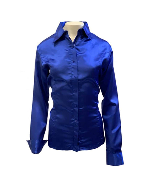 Royal Highness Women's Concealed Zipper Sateen Shirt