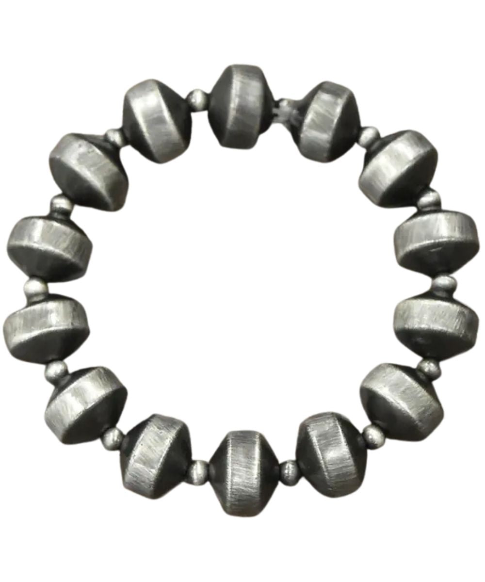 Women's Navajo Stretch Bracelet With Big Rondelle Beads
