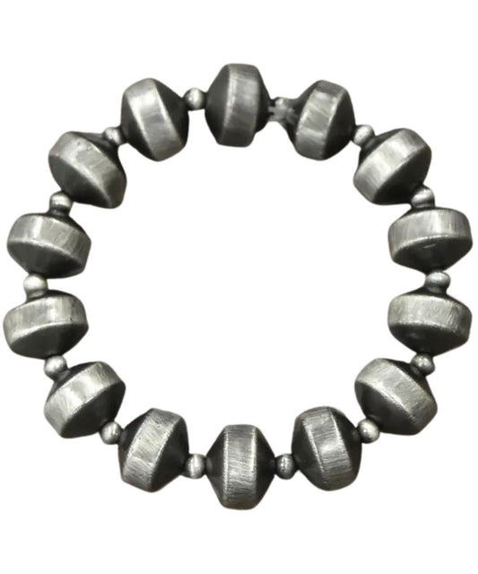 Women's Navajo Stretch Bracelet With Big Rondelle Beads