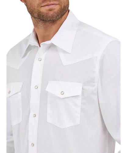 Wrangler Men's Broadcloth Western Snap Shirt