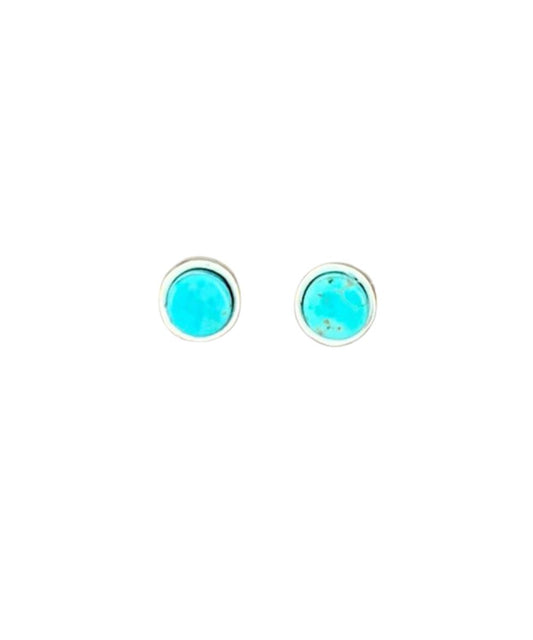 Isac Trading Women's Turquoise Stud Earrings