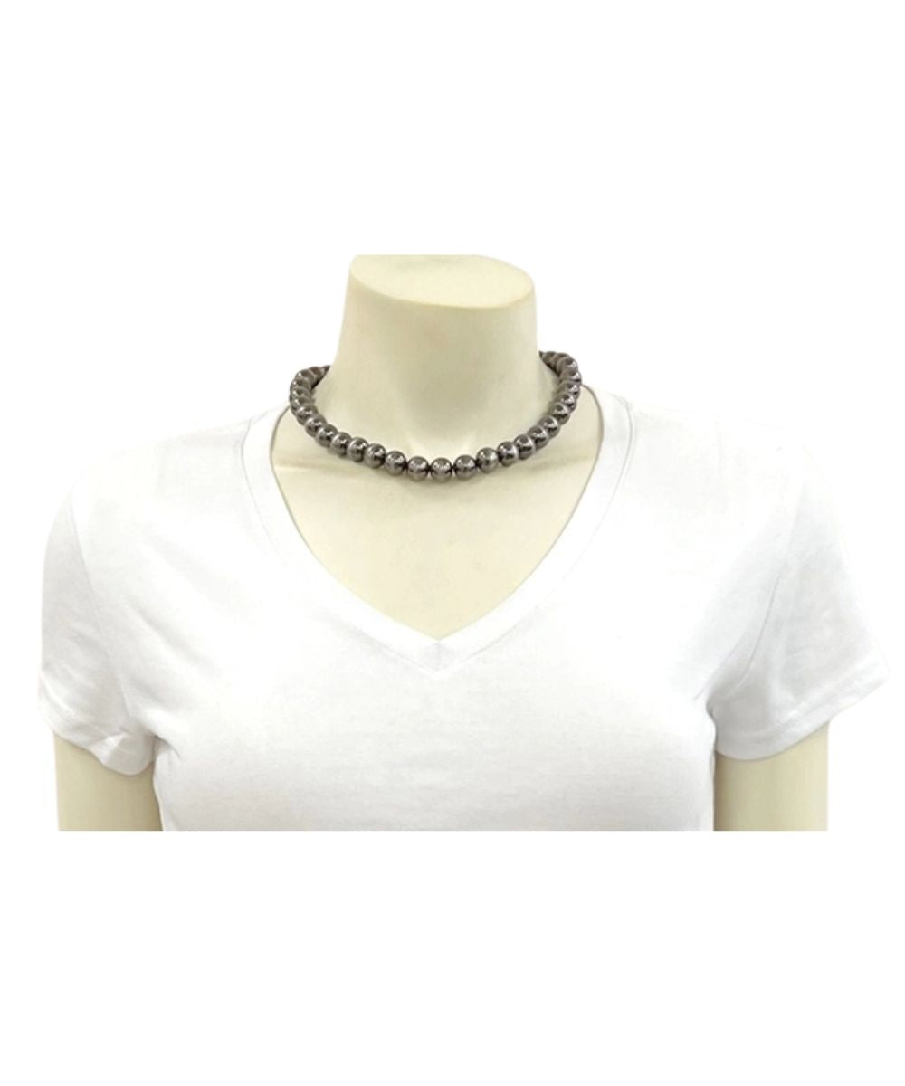 Isac Trading Women's Polished Gray Western Necklace
