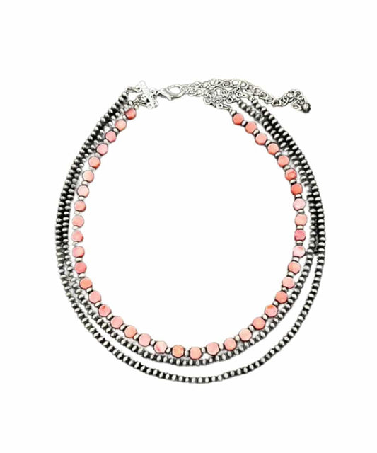 Isac Trading Women's Hexa Gem & Navajo Necklace