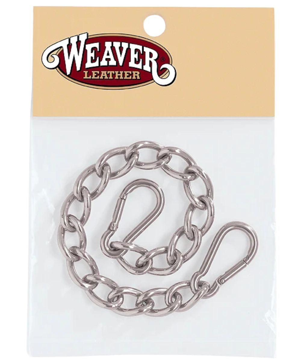 Stainless Steel Curb Chain by Weaver Equine With Safety Spring Snaps
