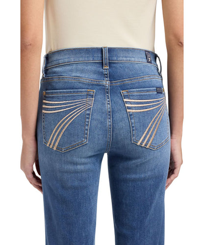 7 For All Mankind Women's Gale Medium Wash Dojo Trouser Jean