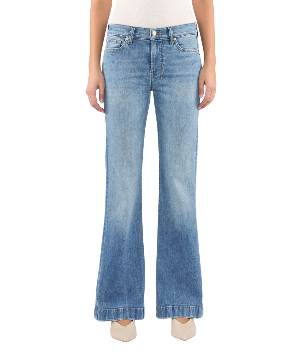 7 For All Mankind Women's Pine Dojo Flare Jean