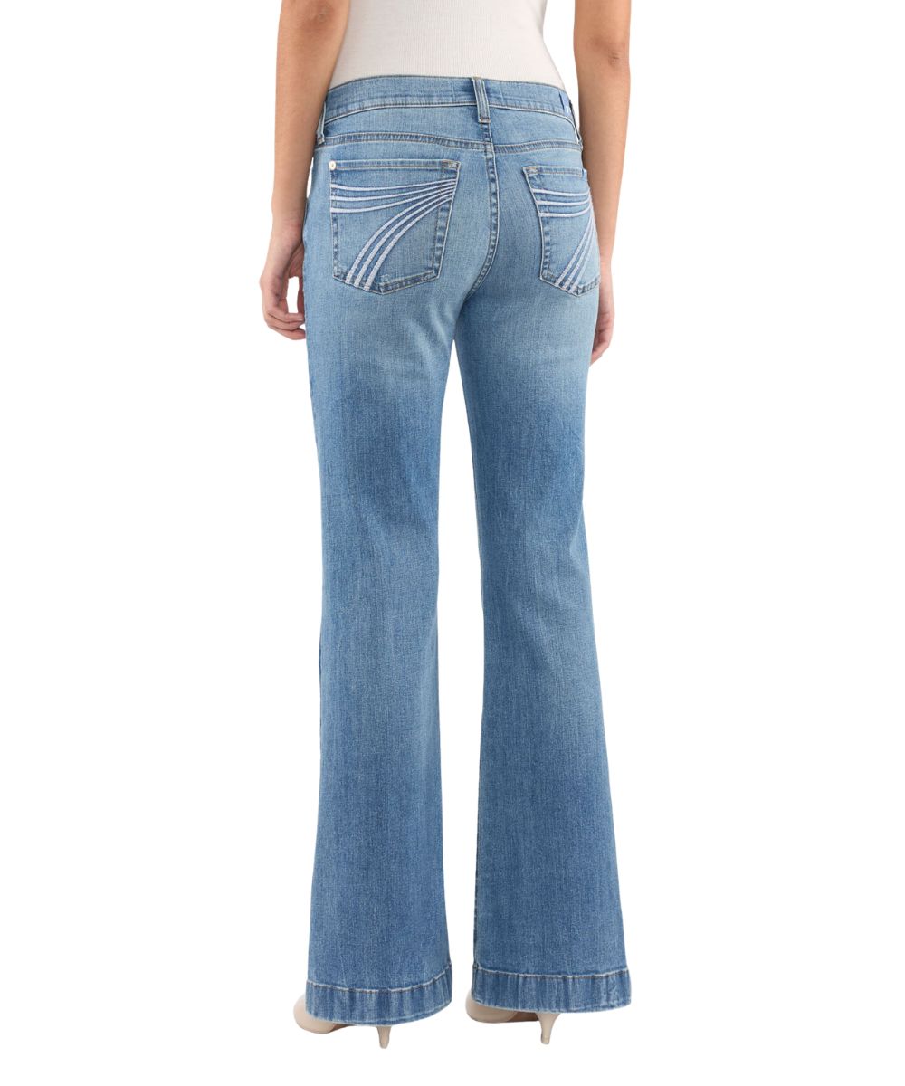 7 For All Mankind Women's Pine Dojo Flare Jean