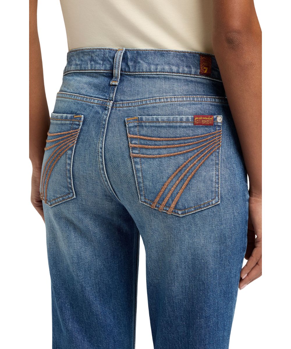 Close-up view of the Back Pocket Embroidery In Bronze