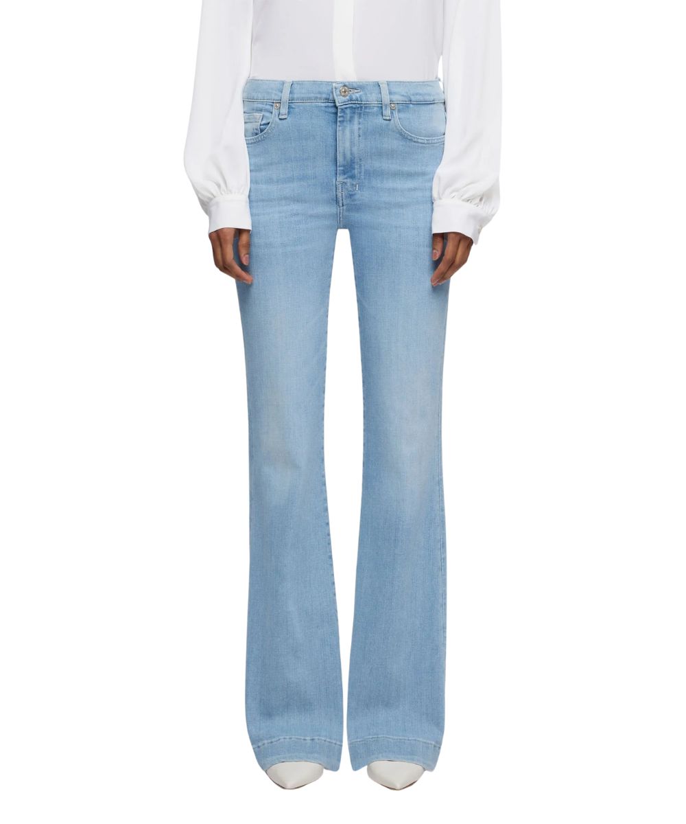 7 For All Mankind Women's Indigo Bloom Dojo Flare Jean