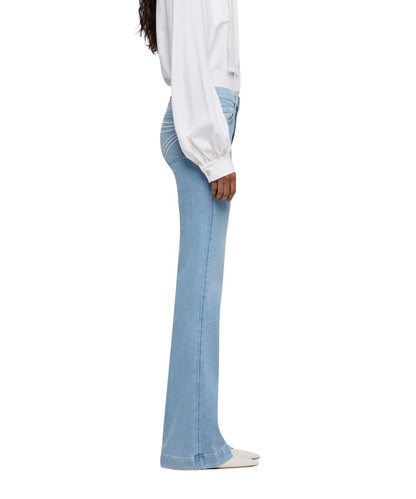 7 For All Mankind Women's Indigo Bloom Dojo Flare Jean
