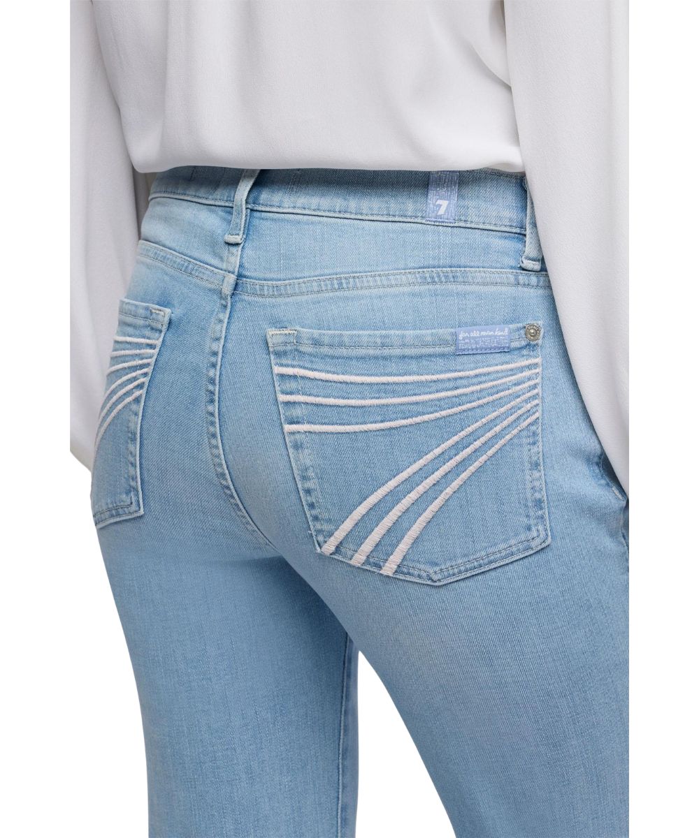 7 For All Mankind Women's Indigo Bloom Dojo Flare Jean