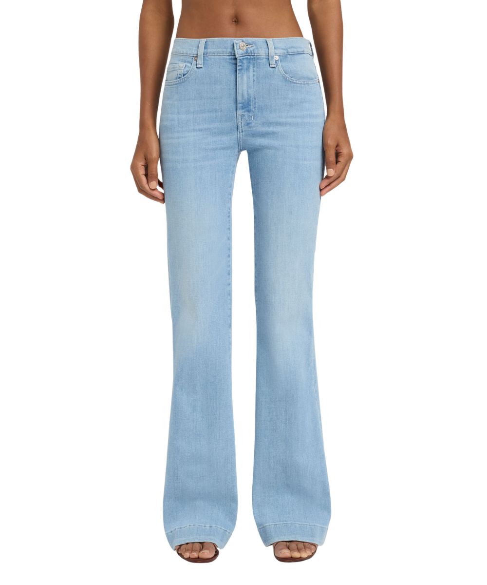 7 For All Mankind Women's Indigo Bloom Dojo Flare Jean
