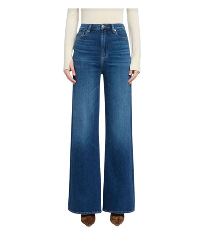 7 For All Mankind Women's Blueleaf Embellished Trouser Jean