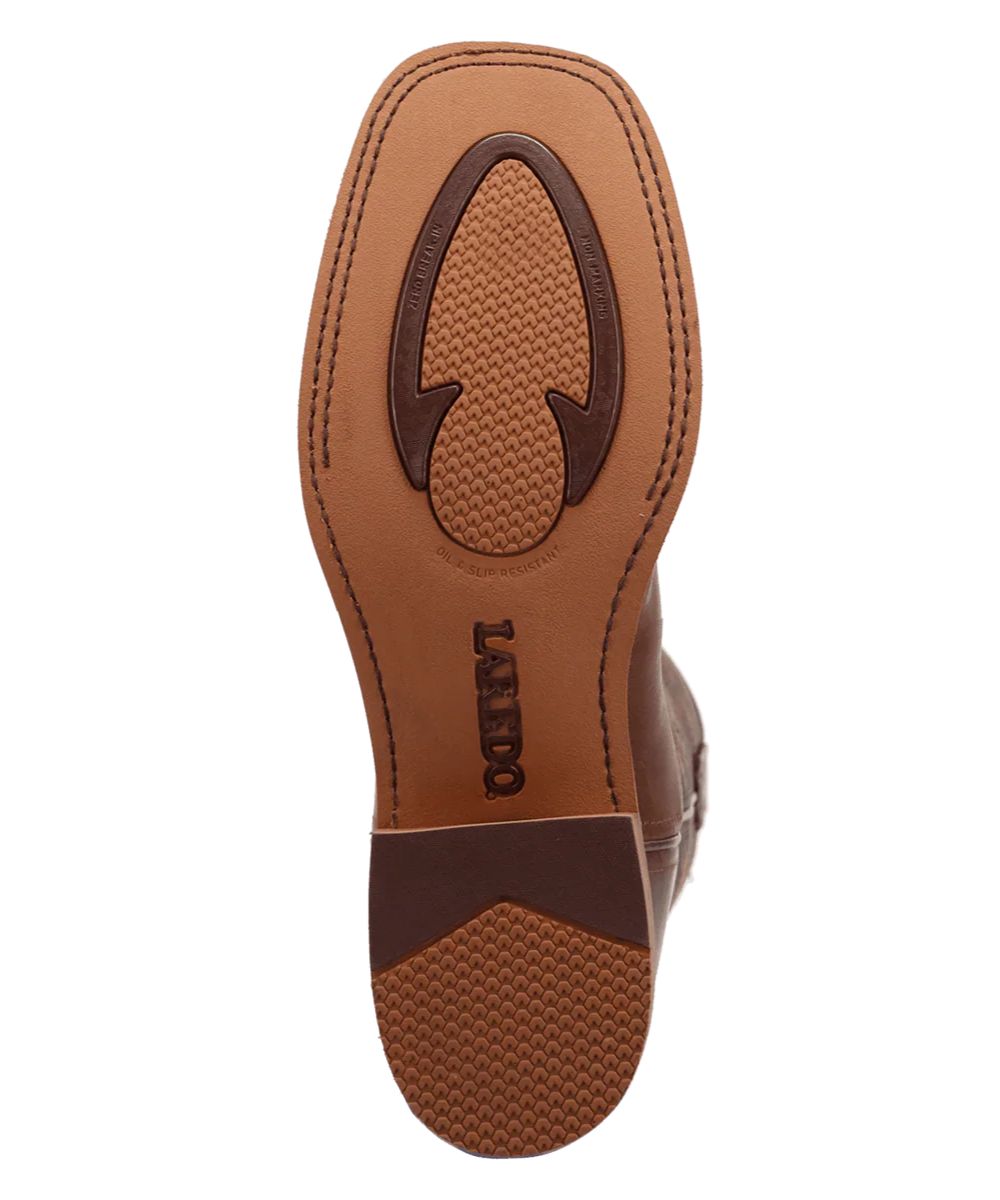 Sole view of the oil and slip resistant, non-marking, rubber outsole