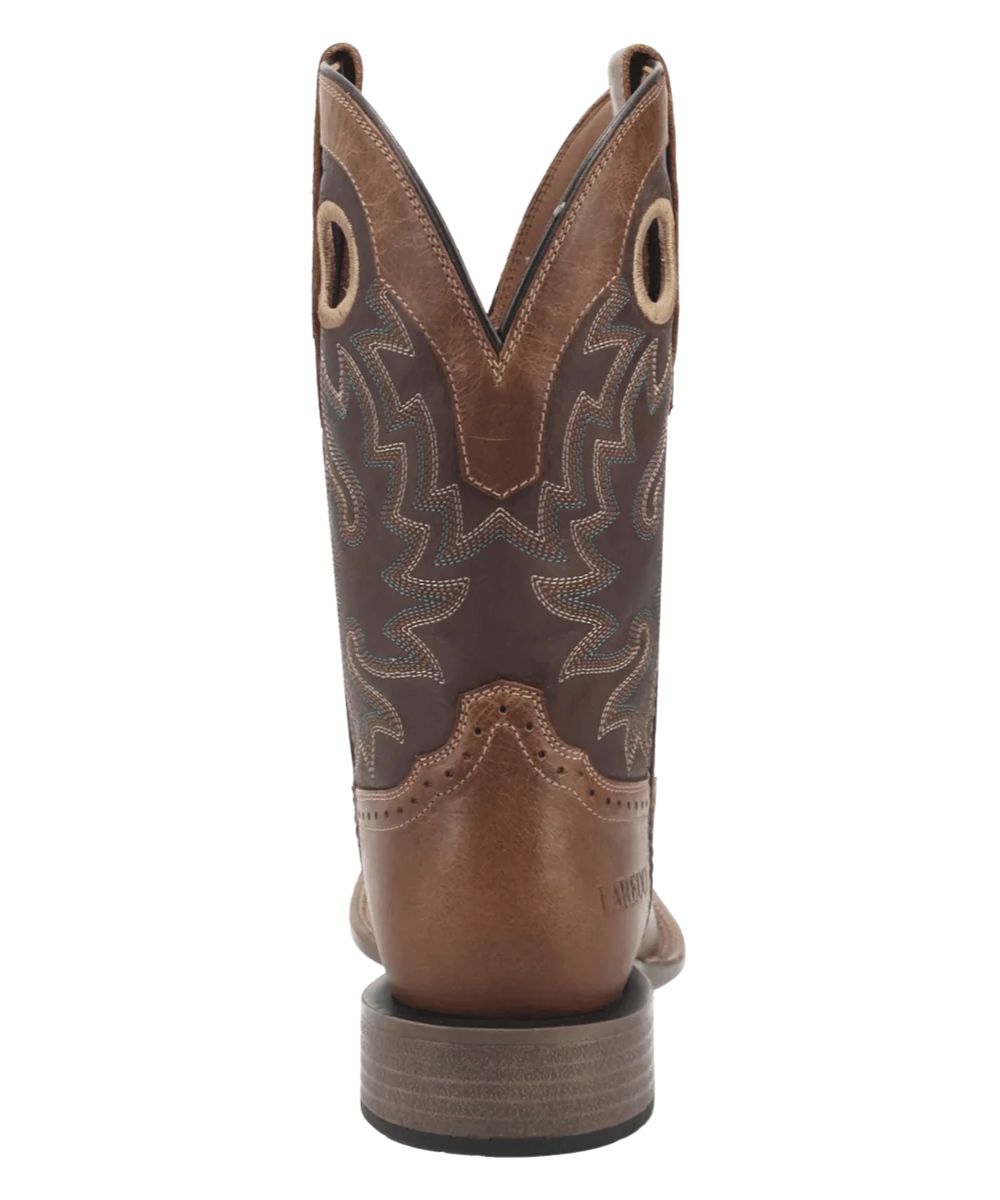 Heel view of the 1" stockman heel