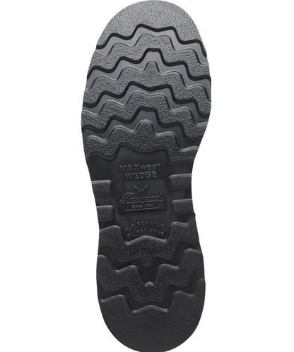 Sole view of the black MAXWear 90 wedge sole featuring the oil, slip, and electrical shock resistance