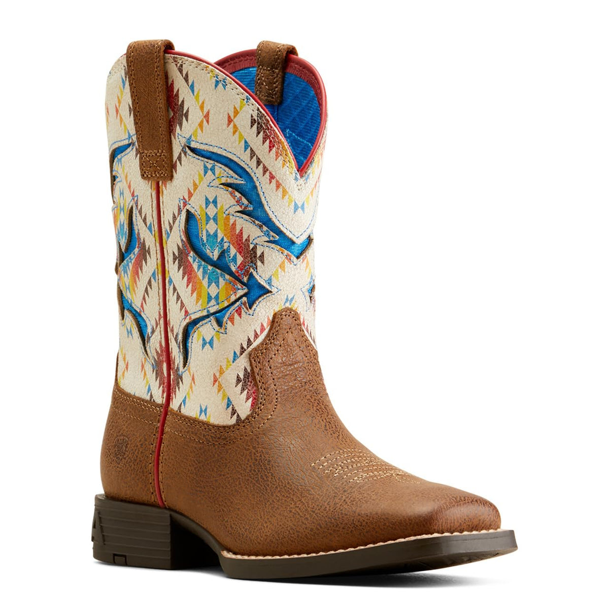 Ariat Kids San Angelo VentTEK Bright Saddle Blanket Toasty Tan Western Boot