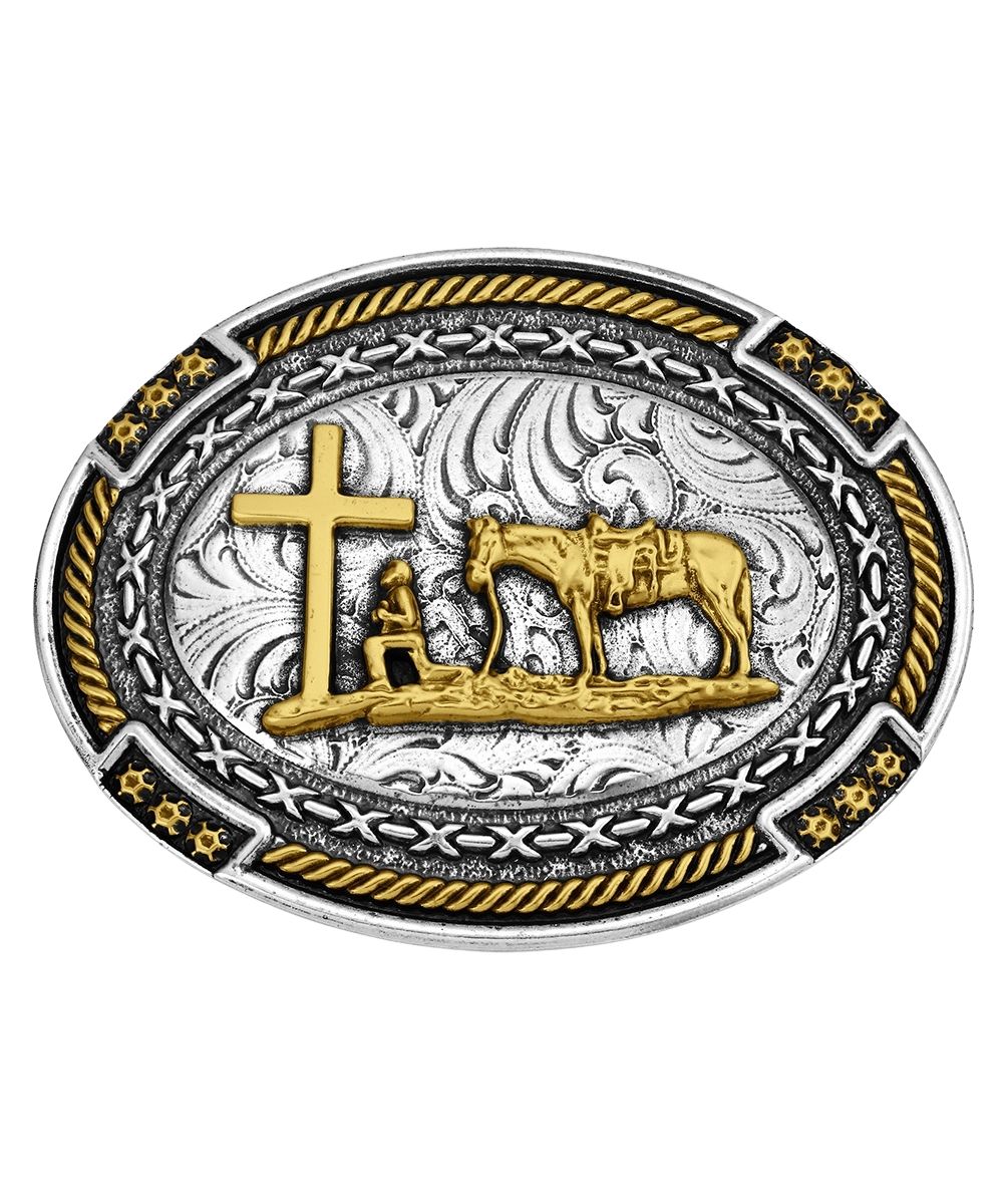 Montana Silversmiths Men's Cowboy Credence Belt Buckle