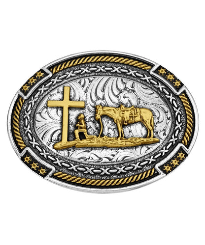 Montana Silversmiths Men's Cowboy Credence Belt Buckle