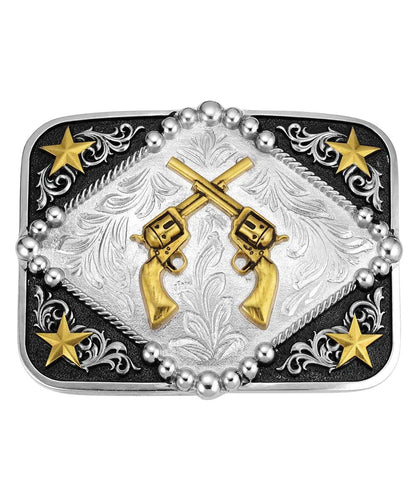Montana Silversmiths Men's Six Shooter Belt Buckle
