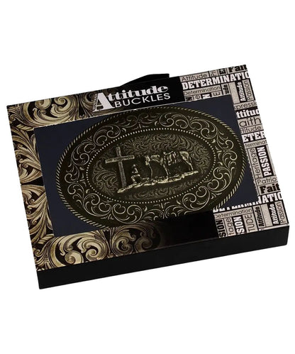 Montana Silversmiths Men's Faith In Him Christian Cowboy Buckle