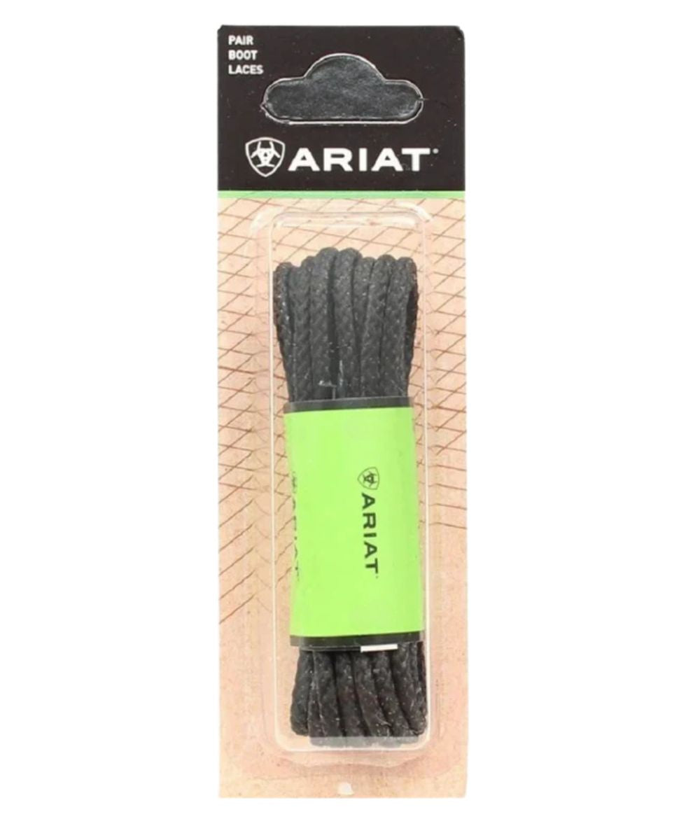 72" Waxed Black Laces