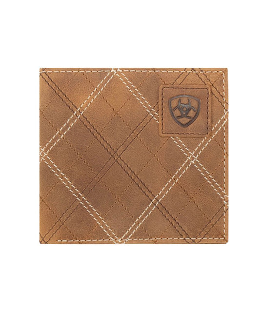 Ariat Large Bifold Cross Stitch Patch Medium Brown