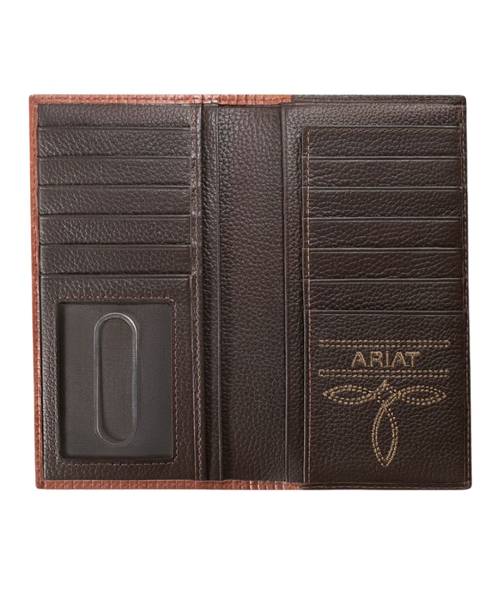 M&F Western Men's Ariat Brown Redline Shield Rodeo Wallet